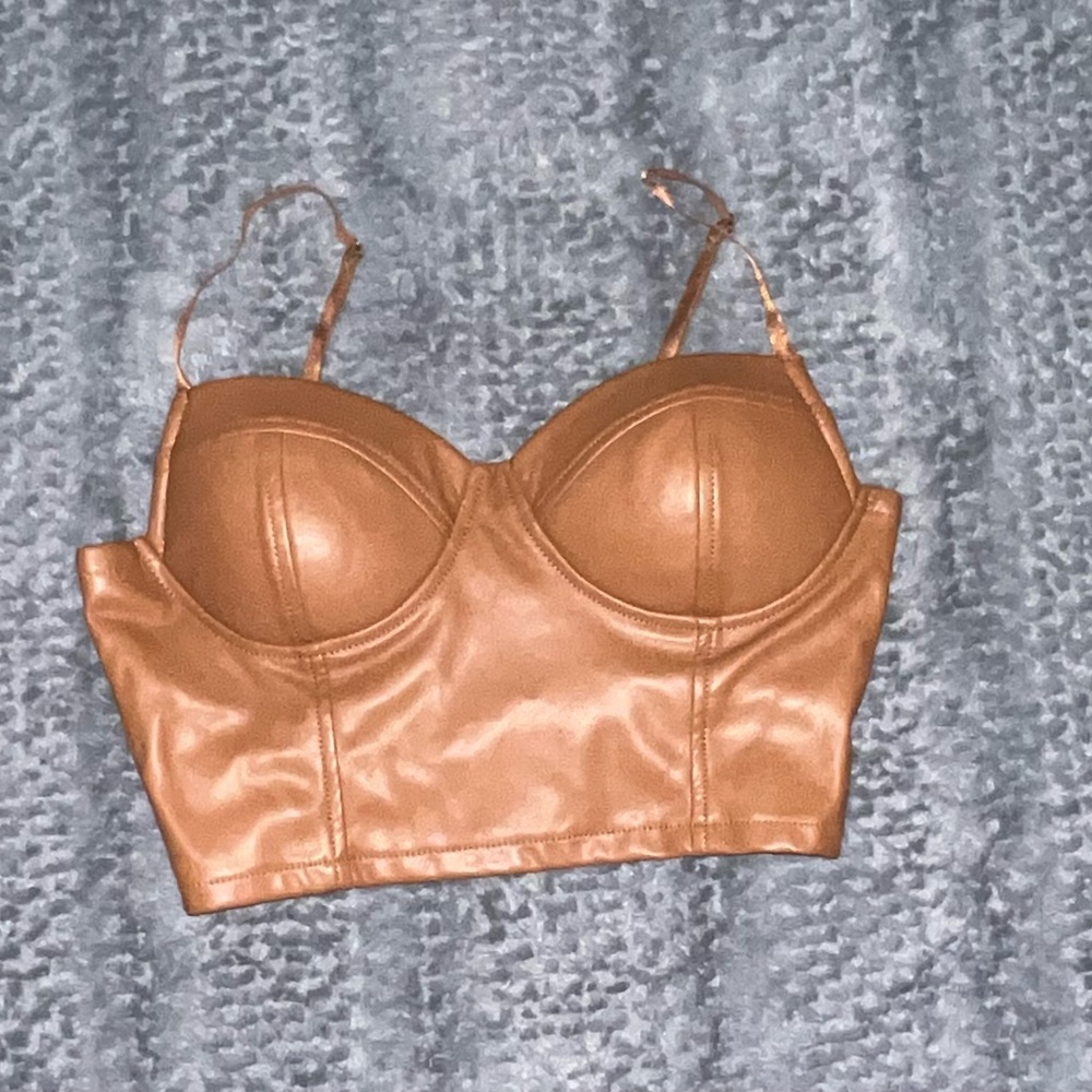 Iris Faux Leather Top